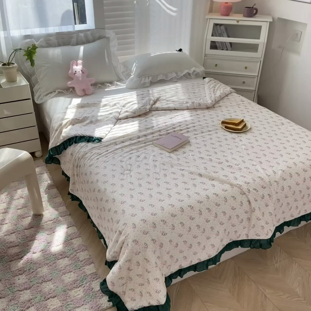 91家纺网 家纺一手货源 找家纺 千朵 2024新款针织棉夏被 夏朵