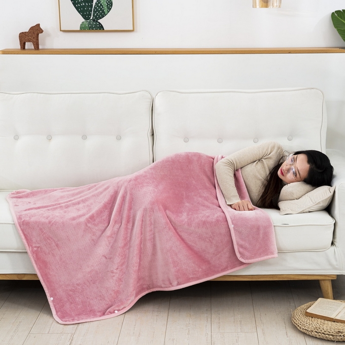 91家纺网 家纺一手货源 找家纺 恋尚羽 2025秋冬爆款印花披肩毯盖毯豆沙