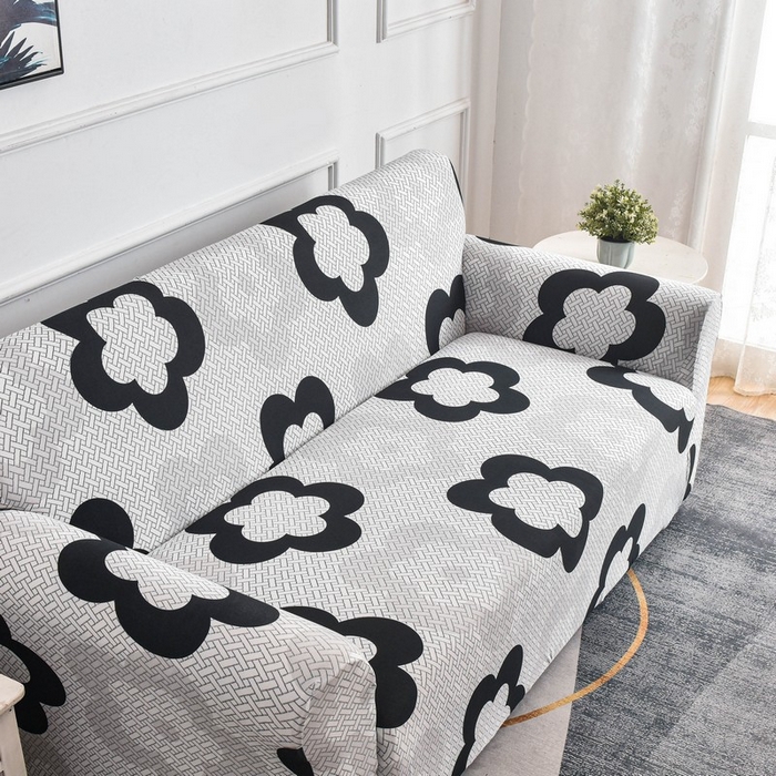 91家纺网 家纺一手货源 找家纺 兴妮雅家纺 2024新款三人位沙发套 格纹花朵