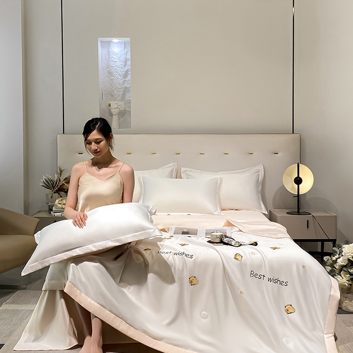 91家纺网 家纺一手货源 找家纺 澳梵 2024新款莫代尔夏被四件套 卡皮