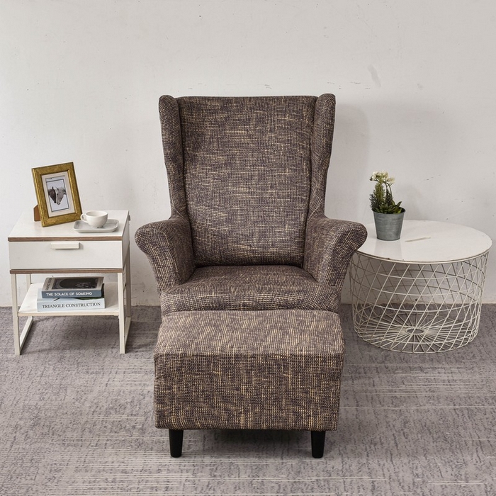 91家纺网 家纺一手货源 找家纺 兴妮雅家纺 2024新款老虎凳套 亚麻（咖）