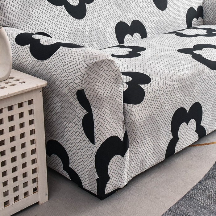 91家纺网 家纺一手货源 找家纺 兴妮雅家纺 2024新款三人位沙发套 格纹花朵