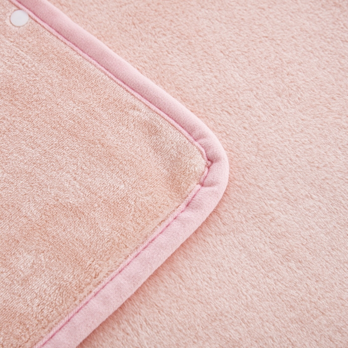 91家纺网 家纺一手货源 找家纺 恋尚羽 2025秋冬爆款印花披肩毯盖毯粉玉