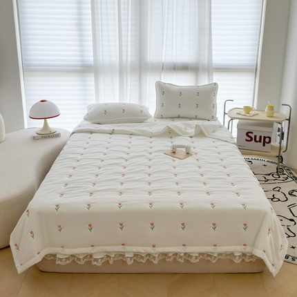 91家纺网 家纺一手货源 找家纺 （总）尊康家纺（原磊科） 2024新款亲肤奶昔棉抗菌棉填充刺绣夏被