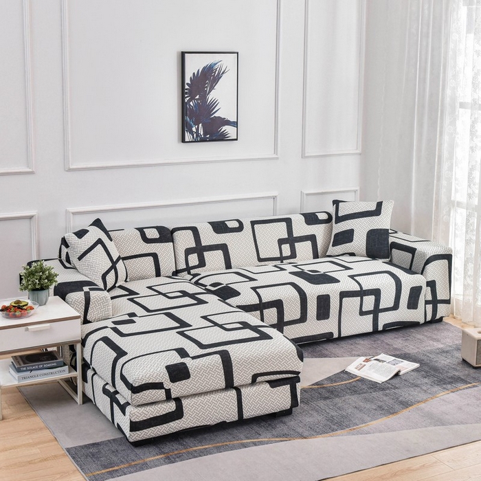 91家纺网 家纺一手货源 找家纺 兴妮雅家纺 2024新款雅芝华士贵妃沙发套 格纹方块