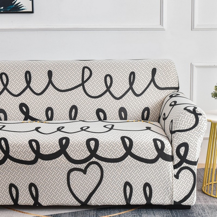 91家纺网 家纺一手货源 找家纺 兴妮雅家纺 2024新款三人位沙发套 格纹爱意