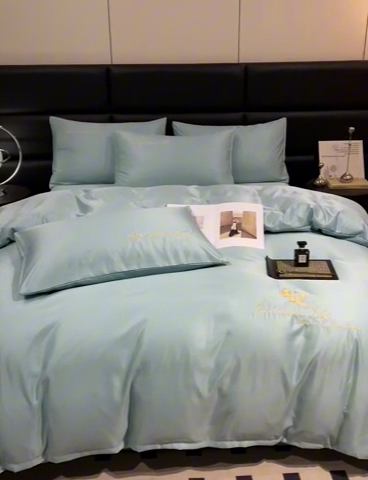 91家纺网 家纺一手货源 找家纺 （总）澳梵 2024新款水洗真丝刺绣四件套