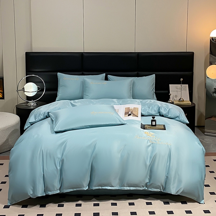 91家纺网 家纺一手货源 找家纺 （总）澳梵 2024新款水洗真丝刺绣四件套