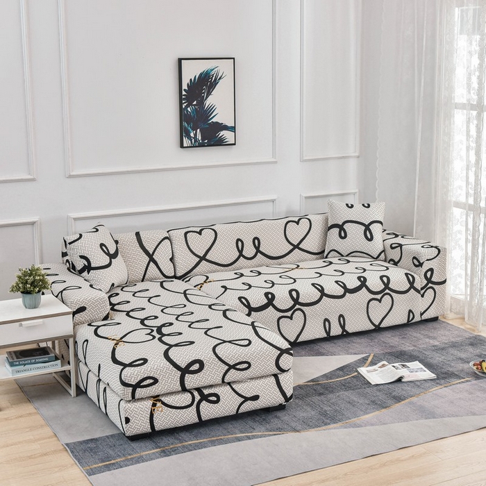 91家纺网 家纺一手货源 找家纺 兴妮雅家纺 2024新款雅芝华士贵妃沙发套 格纹爱意