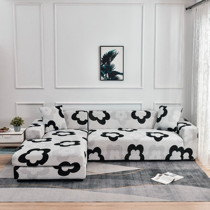兴妮雅家纺 2024新款雅芝华士贵妃沙发套 格纹花朵