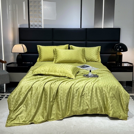 91家纺网 家纺一手货源 找家纺 （总）七夜居 2025新款夏凉被空调被贡缎提花水洗真丝夏被四件套