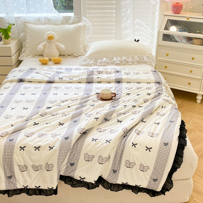 91家纺网 家纺一手货源 找家纺 千朵 2024新款针织棉夏被 洛克