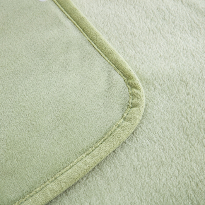 91家纺网 家纺一手货源 找家纺 恋尚羽 2025秋冬爆款印花披肩毯盖毯果绿