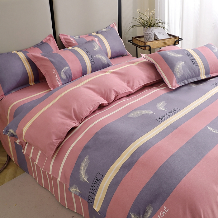 91家纺网 家纺一手货源 找家纺 北部居 2025新款加厚化纤四件套 梦之羽