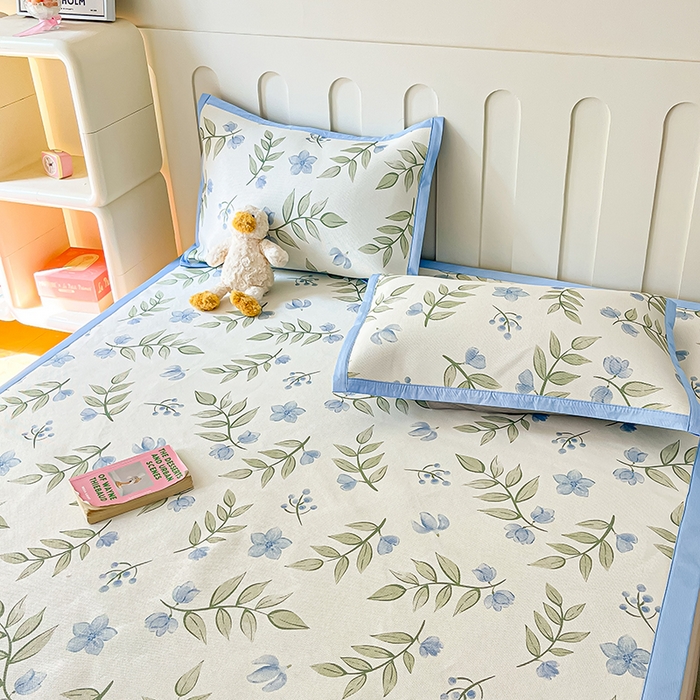 91家纺网 家纺一手货源 找家纺 安哆啦家纺 安哆啦家纺 2024新款A类冰藤印花凉席 森林来信-凉席款