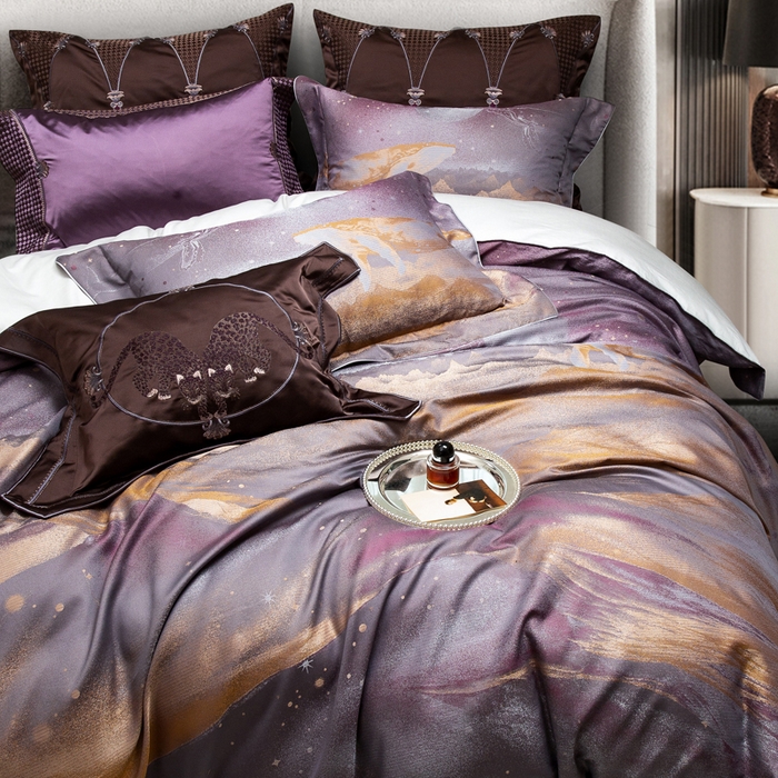 91家纺网 家纺一手货源 找家纺 （总）至爱今生 2024新款100支全棉色织提花四件套 维多利亚