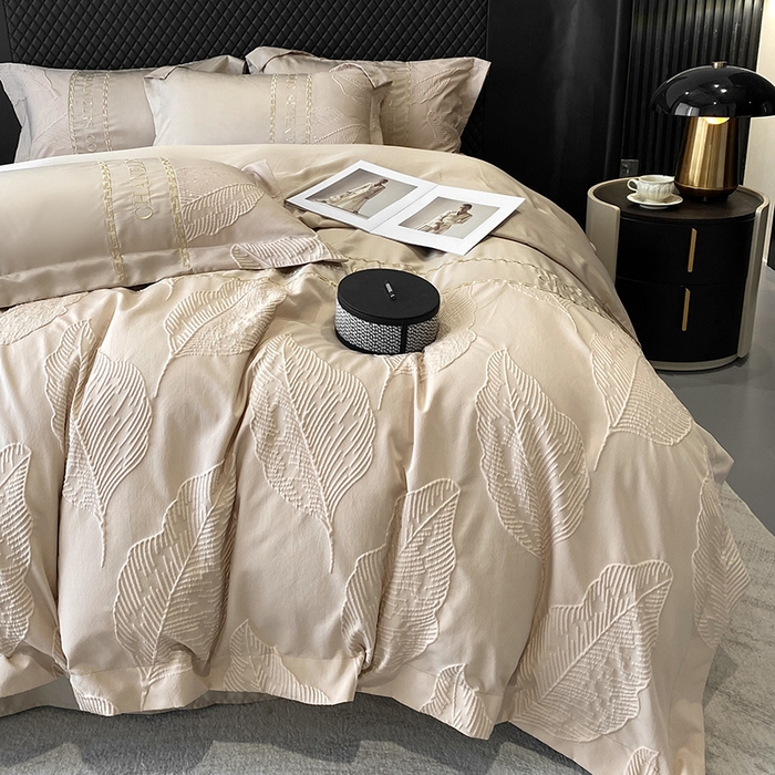 91家纺网 家纺一手货源 找家纺 （总）优悦生活馆 2024新款新款冰丝绣花四件套-莫奈花园