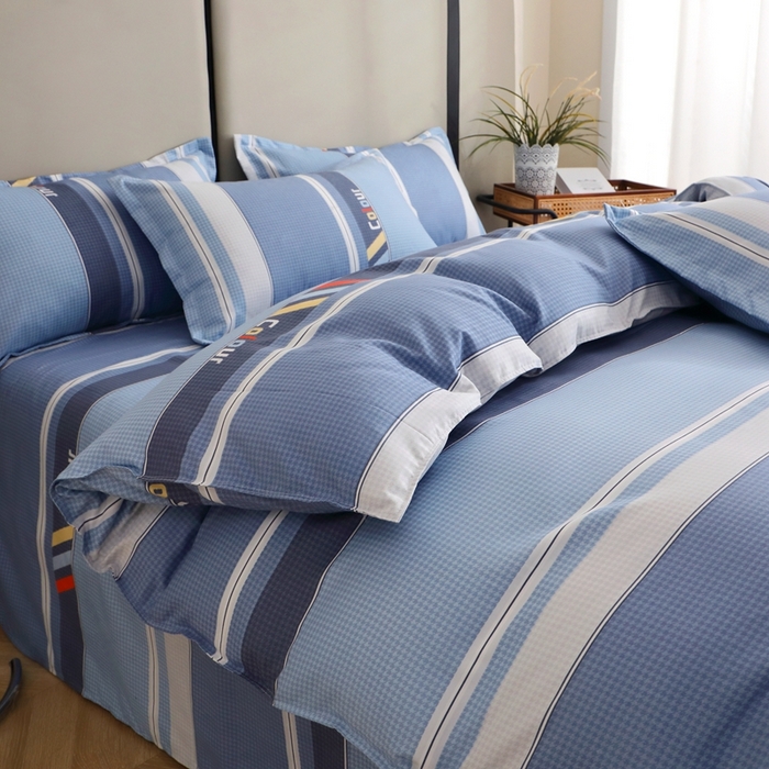 91家纺网 家纺一手货源 找家纺 北部居 2025新款加厚化纤四件套 云中漫步