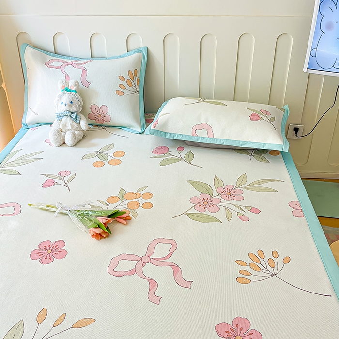 91家纺网 家纺一手货源 找家纺 安哆啦家纺 安哆啦家纺 2024新款A类冰藤印花凉席 蝶恋花-凉席款