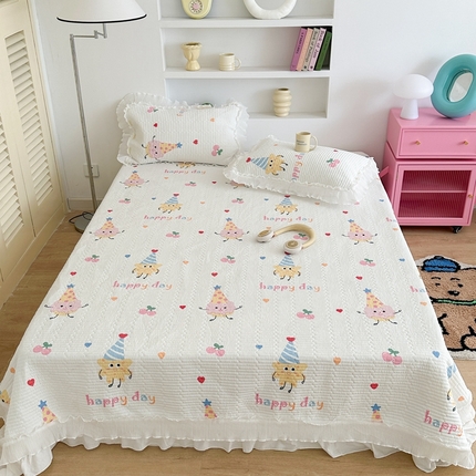 91家纺网 家纺一手货源 找家纺 （总）昔可家纺 2024新款凉感冰皮床盖和同款夏被