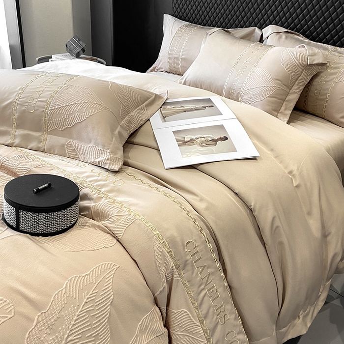 91家纺网 家纺一手货源 找家纺 （总）优悦生活馆 2024新款新款冰丝绣花四件套-莫奈花园