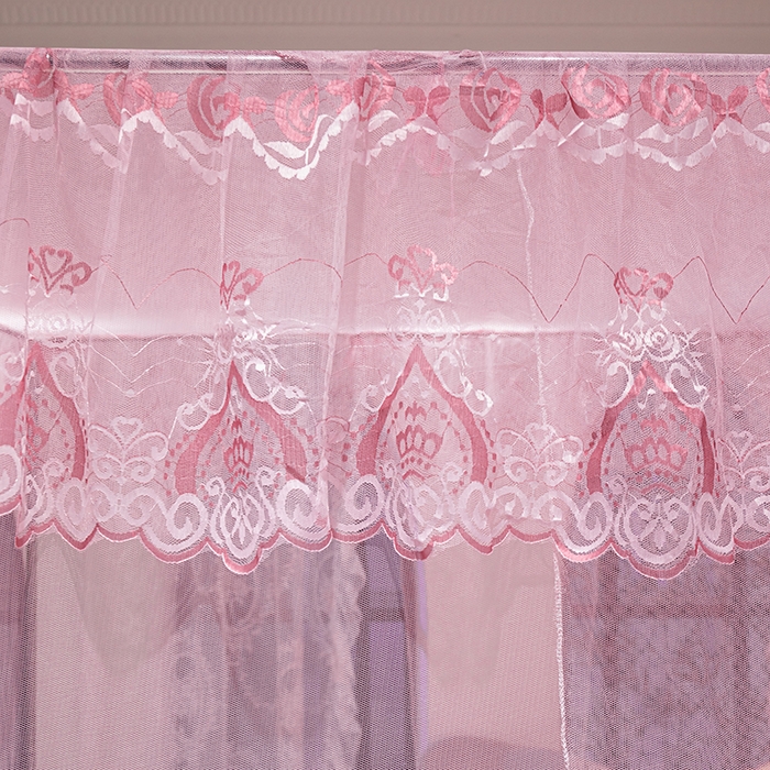 91家纺网 家纺一手货源 找家纺 千逸虹 2024年新款宫廷款落地蚊帐 粉色