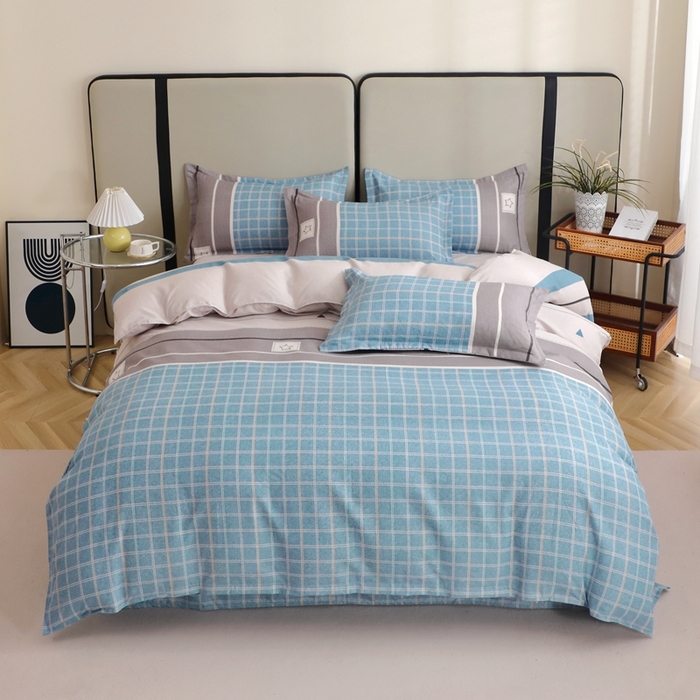 91家纺网 家纺一手货源 找家纺 北部居 2025新款加厚化纤单被套 随心所想-蓝