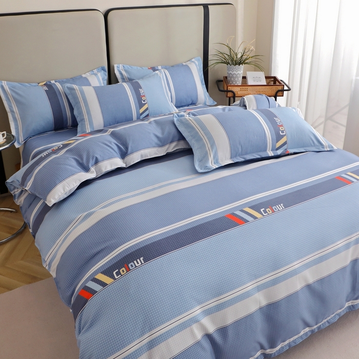 91家纺网 家纺一手货源 找家纺 北部居 2025新款加厚化纤四件套 云中漫步