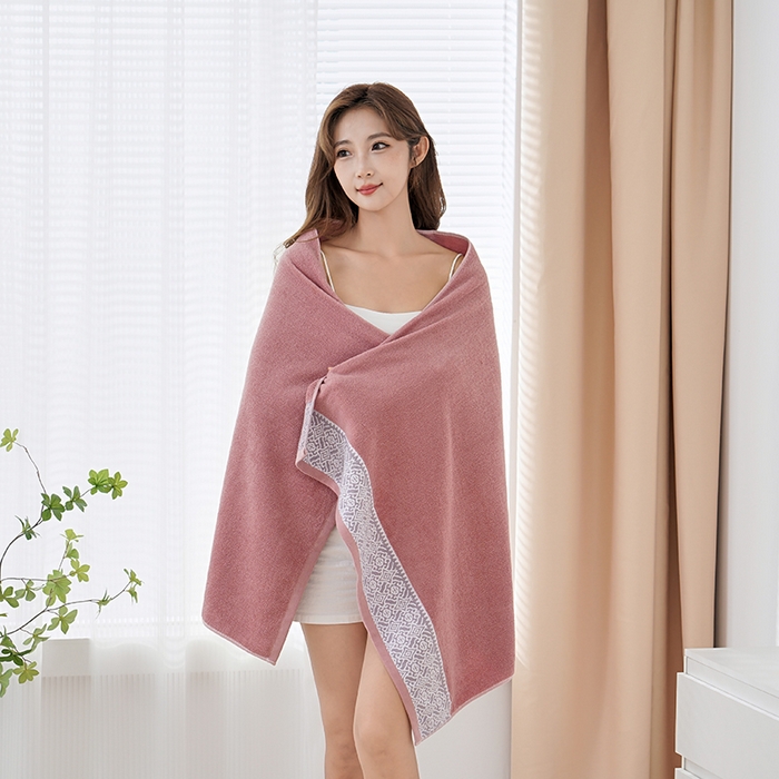 91家纺网 家纺一手货源 找家纺 朴尔2024新款全棉32股弱捻浮雕织花加厚毛巾浴巾 70*140浴巾浮雕织花-暖粉