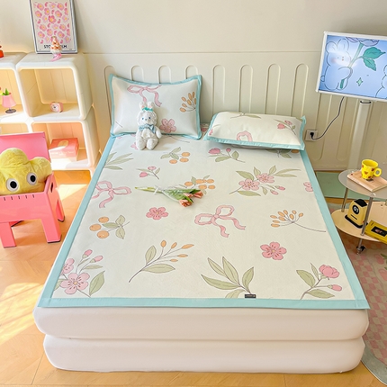 安哆啦家纺 2024新款A类冰藤印花凉席 蝶恋花-凉席款