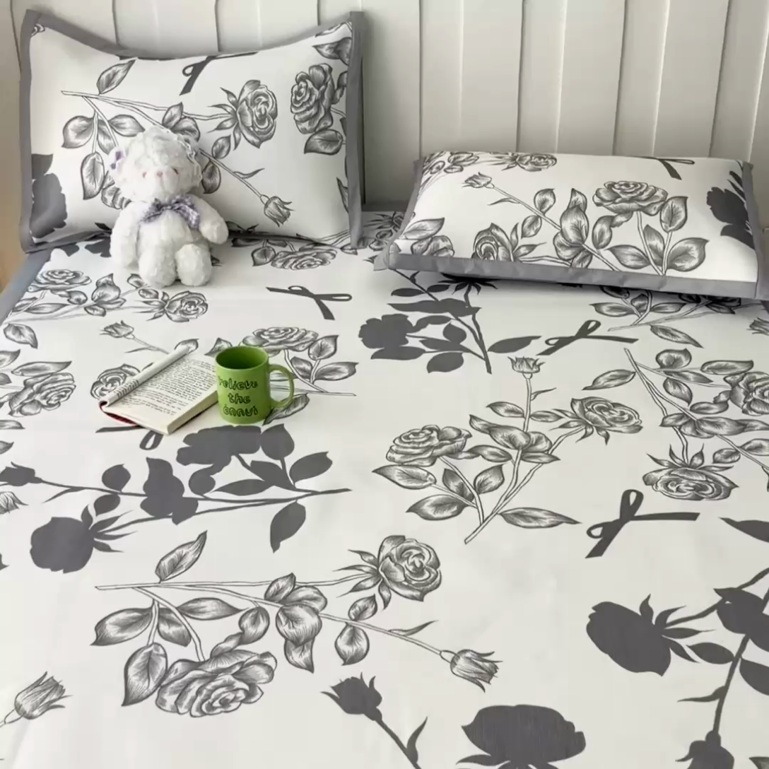 91家纺网 家纺一手货源 找家纺 安哆啦家纺 安哆啦家纺 2024新款A类冰藤印花凉席 花上枝-凉席款