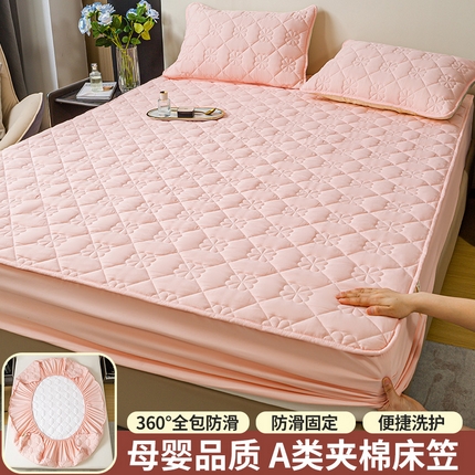 91家纺网 家纺一手货源 找家纺 （总）恬澳家纺 2024款轻奢风A类原棉夹棉床笠