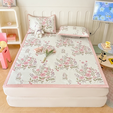 91家纺网 家纺一手货源 找家纺 （总）安哆啦家纺 安哆啦家纺 2024新款A类冰藤印花凉席