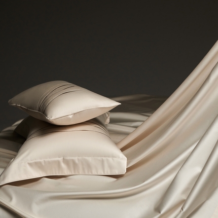 91家纺网 家纺一手货源 找家纺 时亿家居 时亿 2024新款140支匹马棉四件套-光影 光影•米白