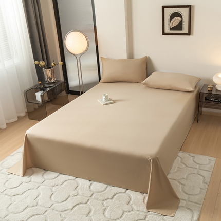 暖季 2025新款40支全棉纯色床单 香槟金