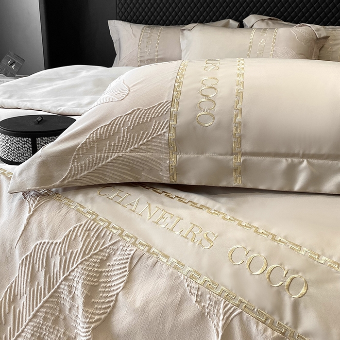 91家纺网 家纺一手货源 找家纺 （总）优悦生活馆 2024新款新款冰丝绣花四件套-莫奈花园