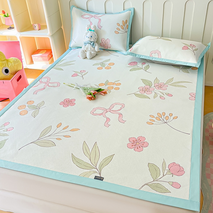 91家纺网 家纺一手货源 找家纺 安哆啦家纺 安哆啦家纺 2024新款A类冰藤印花凉席 蝶恋花-凉席款