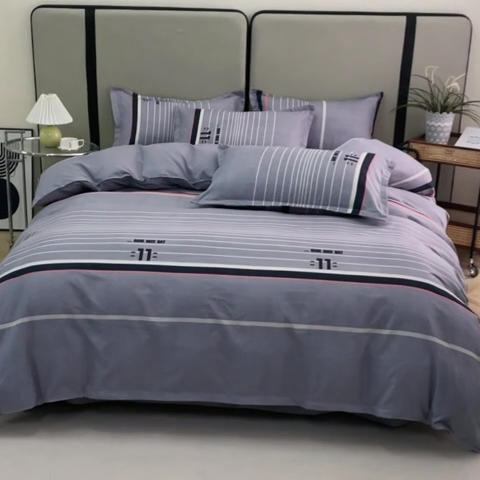 91家纺网 家纺一手货源 找家纺 北部居 2025新款加厚化纤四件套 索菲娅