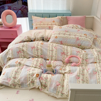 91家纺网 家纺一手货源 找家纺 （总）昔可家纺 2024新款全棉卡通印花四件套