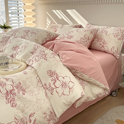 91家纺网 家纺一手货源 找家纺 （总）宇彬家纺 2024新款13372喷气全棉四件套