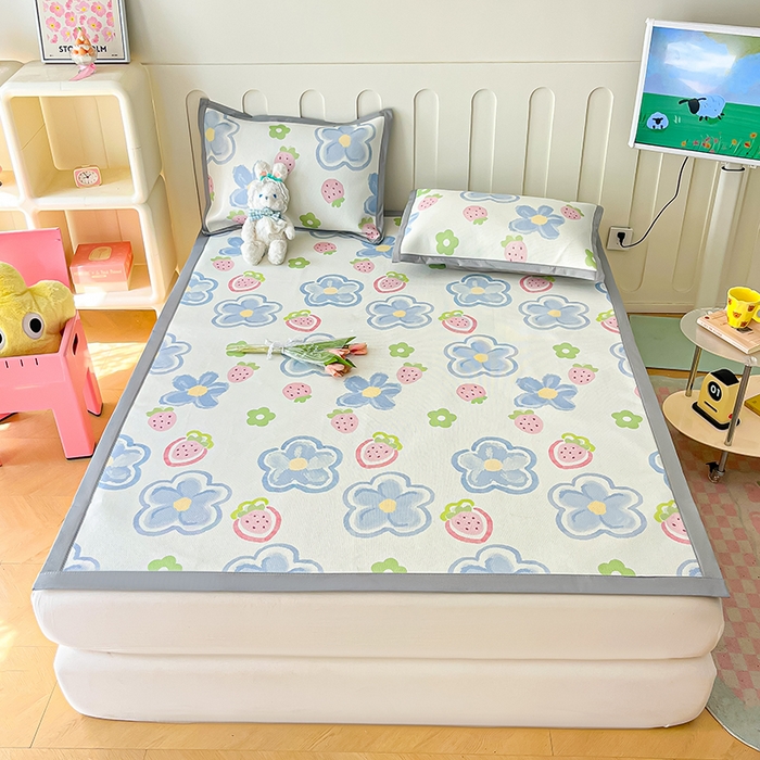 91家纺网 家纺一手货源 找家纺 （总）安哆啦家纺 安哆啦家纺 2024新款A类冰藤印花凉席