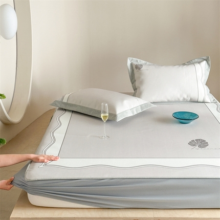 91家纺网 家纺一手货源 找家纺 （总）甜梦 2025新款简欧大板凉感品质7A抗菌防螨印花养生冰丝席系列