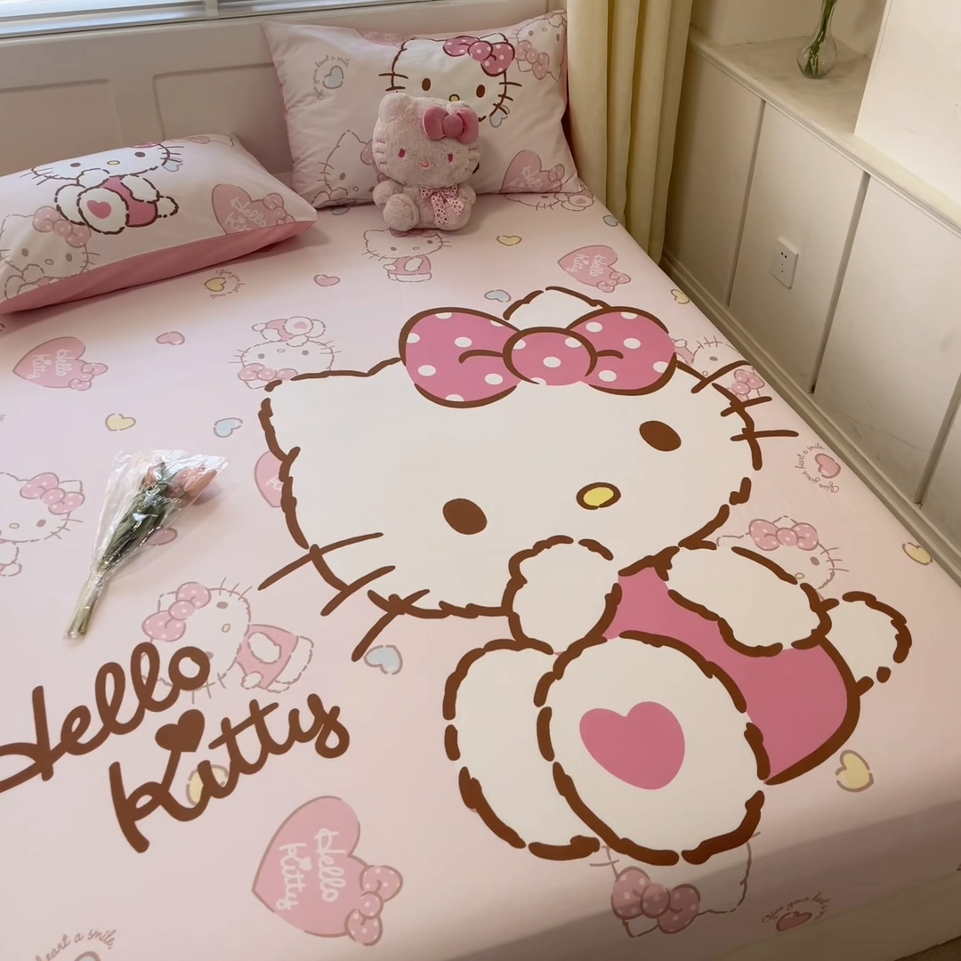 91家纺网 家纺一手货源 找家纺 （总）金爱家 2024新款全棉三丽鸥正版大版单品床笠