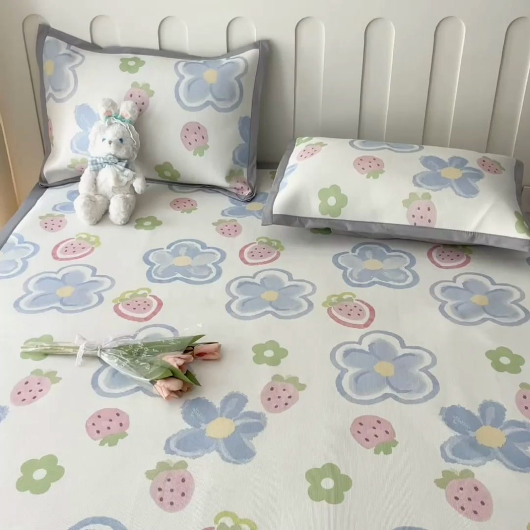 91家纺网 家纺一手货源 找家纺 （总）安哆啦家纺 安哆啦家纺 2024新款A类冰藤印花凉席