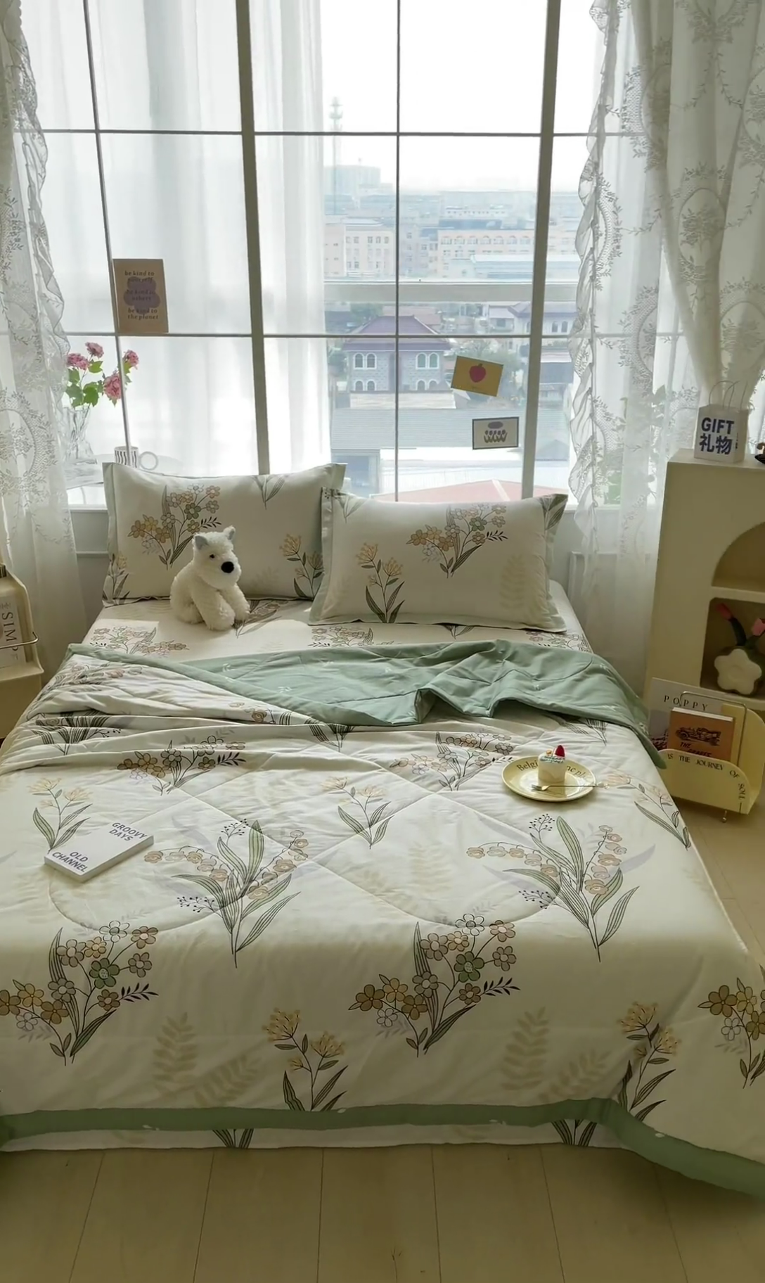 91家纺网 家纺一手货源 找家纺 菲梵家纺 2025春夏新品A类全棉喷气印花夏被 被子被芯 铃兰花语