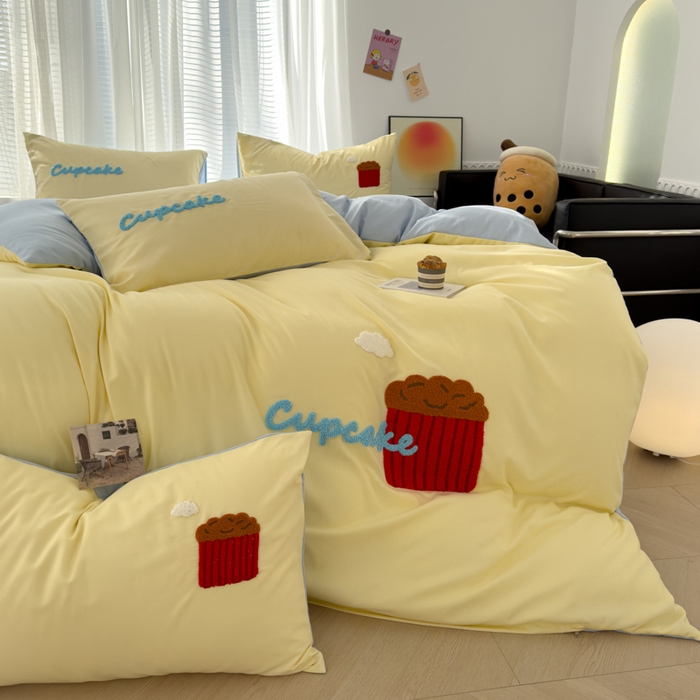 91家纺网 家纺一手货源 找家纺 （总）曼谷家纺 年新款熊猫毛巾绣四件套柔软磨毛床上用品水洗棉套件