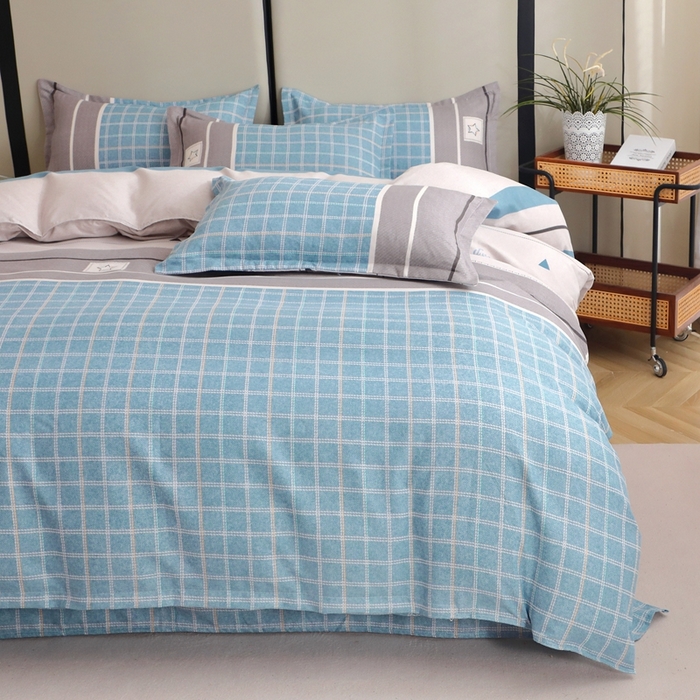 91家纺网 家纺一手货源 找家纺 北部居 2025新款加厚化纤单被套 随心所想-蓝