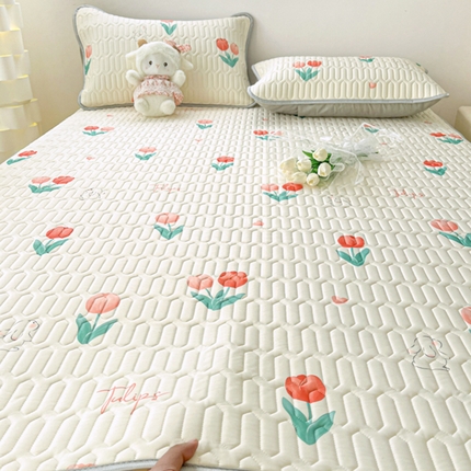 91家纺网 家纺一手货源 找家纺 （总）柒月家居 2024新款印花小清新床席款乳胶凉席系列