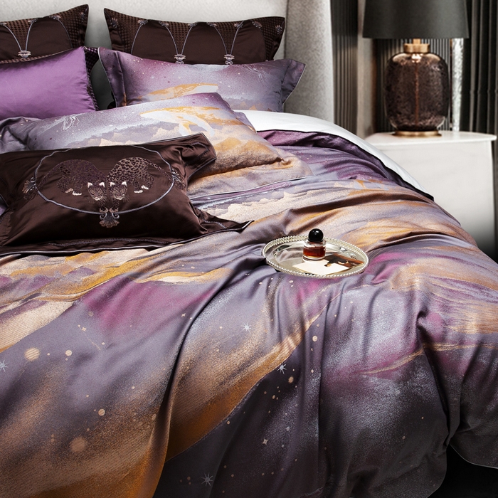 91家纺网 家纺一手货源 找家纺 （总）至爱今生 2024新款100支全棉色织提花四件套 维多利亚