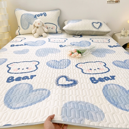 91家纺网 家纺一手货源 找家纺 （总）柒月家居 2024新款印花小清新床席款乳胶凉席系列